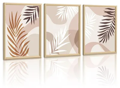 Produktbild von Elzusha – Set aus 3 minimalistischen Leinwandbildern für die Wand