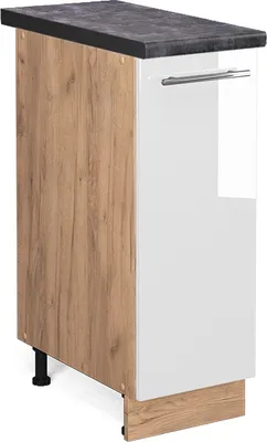 Produktbild von Apothekerschrank Vicco Fame-Line Weiß Hochglanz 30 cm , AP Anthrazit, Model 45514