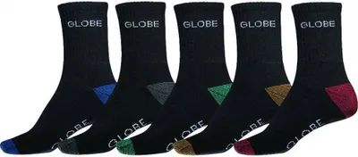 Produktbild von Globe Ingles Crew Sock 5 Pack Black/Assorted M