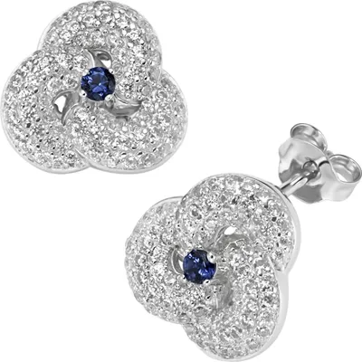Produktbild von Ohrstecker Smart Jewel mit Zirkonia und blauen Kristallsteinen, Silber 925 Blau 1,5 cm