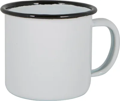 Produktbild von Argon Ta Weiße Emaille-Espressotasse – 130 ml – Schwarz