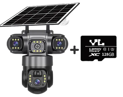 Immagine prodotto di Telecamera solare WiFi, 15 MP, audio bidirezionale, scheda da 128 GB