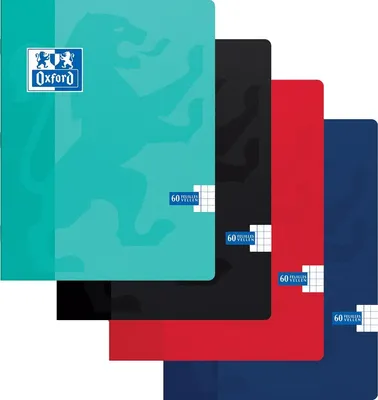 Immagine prodotto di Oxford - Quaderno scolastico A5 a quadretti 5 mm, 60 fogli assortiti