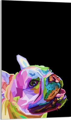 Produktbild von Herdabdeckplatte 30x52 Glaskeramikkochfeld Abdeckung Spritzschutz Glasplatte Deko Schneidebrett, Hund Bunt