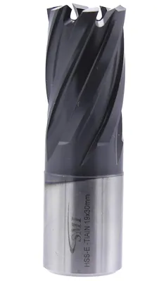 Image de Foret à carotter SMI HSS TiAlN, diamètre 19 mm, profondeur de coupe 30 mm, emmanchement Weldon de 19 mm