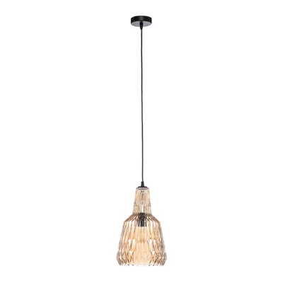 Produktbild von Lindby Hängeleuchte Belarion, bernstein, Glas, Ø 23 cm