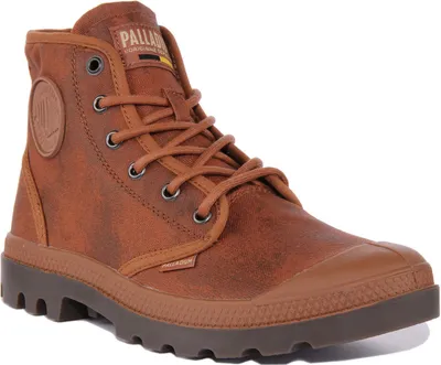 Produktbild von Palladium Pampa Hi Wax Schnürung Gewaschene Le wand Stiefelette Rost – undefined / Rost