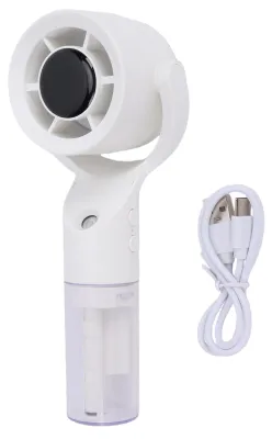 Image de Ventilateur brumisateur portable, rechargeable par USB, avec réservoir d'eau, idéal pour les voyages, le maquillage, le camping, la maison et le bureau