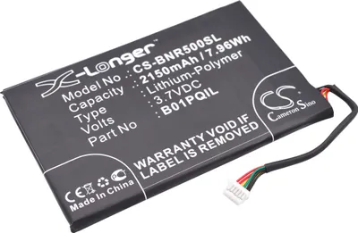 Produktbild von TECHTEK Akku Kompatibel mit [Barnes & Noble] BNRV500, Glowlight WiFi, Nook Glowlight Ersetzt B01PQIL