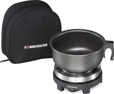 Produktbild von Reisekochplatten Set RK 501/S, Gehäuse aus Edelstahl, Gussheizplatte 80 mm, stufenlose Temperaturregelung,Ankochautomatik, Überhitzungsschutz, Kabelaufwicklung,  0,9 Liter Alu-Topf, Etui, 500 Watt