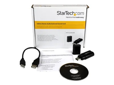 Obrázok produktu pre StarTech.com USB zvuková karta - 3,5 mm audio adaptér - externá zvuková karta - čierna - externá zvuková karta (ICUSBAUDIOB)