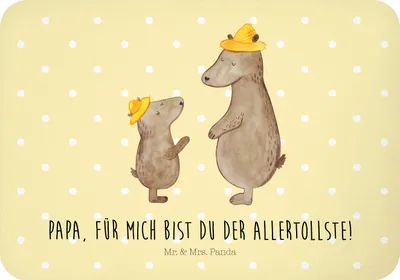 Produktbild von Mr. & Mrs. Panda magnet Bären mit Hut - Gelb Pastell - Geschenk, Notizhalter, Kühlschrankmagnet, Daddy, Vatertag, bildmagnet, büromagnet, Familie, whiteboardmagnet