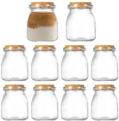 Productafbeelding van Set van 10 Glazen Flessen met Kurk voor Inmaken