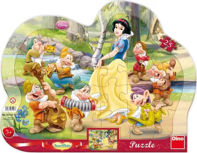 Produktbild von DINO Puzzle Schneewittchen und die sieben Zwerge 25 Teile