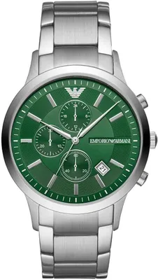 Produktbild von Emporio Armani Herrenuhr Chronograph AR11507 Edelstahl mit grünem Zifferblatt