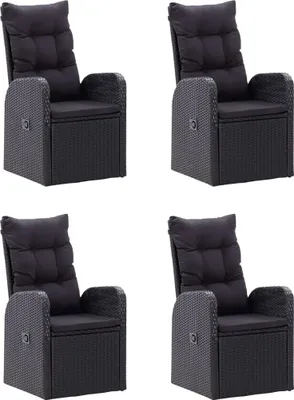 Obrázok produktu pre vidaXL 5-dielny záhradný jedálenský set čierny
