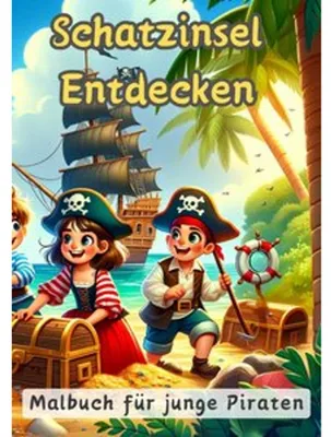 Obrázek produktu pro Schatzinsel Entdecken Ausmalbuch: Spannende Piratenabenteuer und Schatzsuche