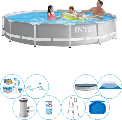 Zdjęcie produktu dla Zestaw basenowy "wszystko w 1" - Intex Prism Frame Round 366x76 cm