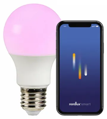 Obrázek produktu pro Stmívatelná smart LED žárovka RGB NORDLUX E27 ovládaná přes Bluetooth
