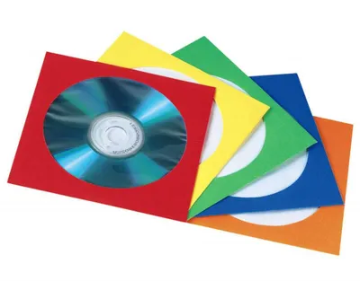 Produktbild von CD-/DVD-Papierhüllen 25er-Pack farbig