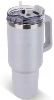 Productafbeelding van Lamart LT4086 Thermosbeker met rietje, crème kleur, 1200 ml, roestvrij staal