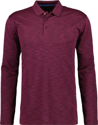 Ragman langarm Poloshirt Softknit in rot