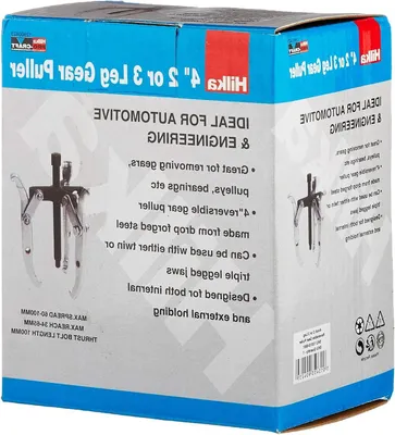Productafbeelding van Trekker 4 Inch - Tandwieltrekker Lagertrekker - Lagers Verwijderen - 2 of 3 Beens - 60-100 mm - Zilver