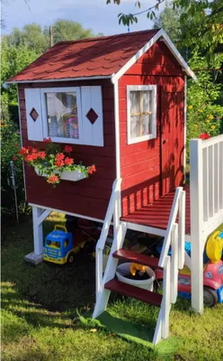 Produktbild von Kinderspielhaus Spielhaus Holz-Gartenhaus Spielhütte für Kinder