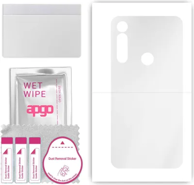 Produktbild von apgo Rückseite Schutzfolie, klar, kompatibel mit Motorola Moto G Power, Hinten Hydrogel-Displayschutzfolie mit Positionierhilfe, kratzfest, einfache Montage