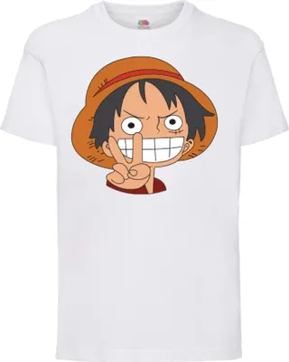 Produktbild von Kinder T-Shirt One Manga Piece Anime 03 Strawhat, 9-11 Jahr - 140 / Weiß
