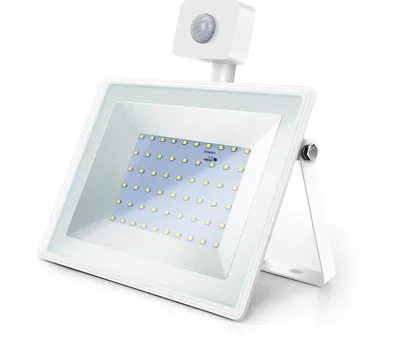 Produktbild von 100w Watt LED Fluter Strahler mit Bewegungsmelder Extra Flach Flutlicht Weiß IP65 Kaltweiss