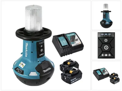 Zdjęcie produktu dla Makita DML 810 RG Akumulatorowy naświetlacz LED 18 / 36 V ( 2 x 18 V ) 5500 lm IP54 + 2x akumulator 6,0 Ah + ładowarka