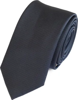 Produktbild von Fabio Farini - 1 Stück elegante Dunkelblaue Herren Schlips - Krawatten in 6cm Schmal (6cm), Schwarz