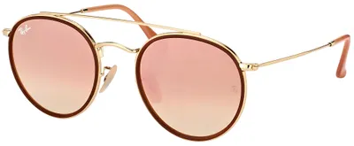 Produktbild von Ray-Ban ROUND DOUBLE BRIDGE, Erwachsener, Uni, Rund, Vollrand, Gold, Gold