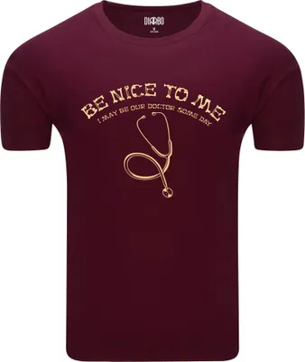 Obrázek produktu pro Diarbo Pánské tričko s milovníkem medicíny Be Nice to the Doctor Dark Red Velikost S