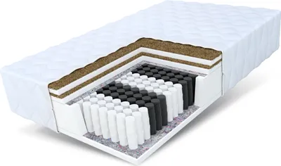 Produktbild von Matratze 160x200 cm HOME MAX DOUBLE 7 Zonen H3 H5 Taschenfederkern Kokos Höhe ca. 26 cm Matratzenbezug Premium