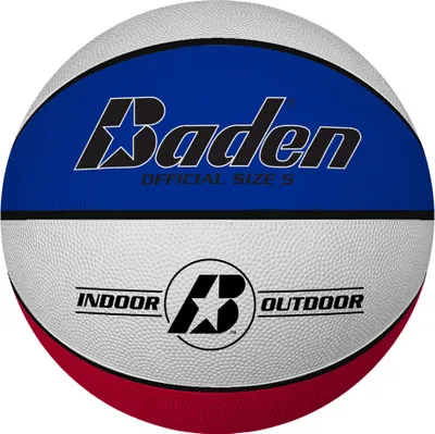 Productafbeelding van Baden Basic (Size 5) Basketbal Kinderen - Wit / Rood / Royal | Maat: 5