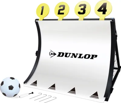 Obrázok produktu pre Dunlop Voetbaldoel - 4 v 1 - S voetbalom, pompom, šatkou a haringami - 78 x 75 x 58 cm