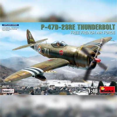 Zdjęcie produktu dla MiniArt 1:48 P47D-28RE franz. Luftw. Basic Kit plastikowy zestaw modelarski