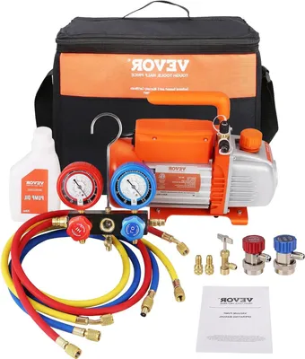 Immagine prodotto di Pompa a vuoto - Pompa per il vuoto - Pompa per impianti HVAC - Pompa di raffreddamento - Pompa per climatizzazione - Potente, con una portata di 128 litri al minuto