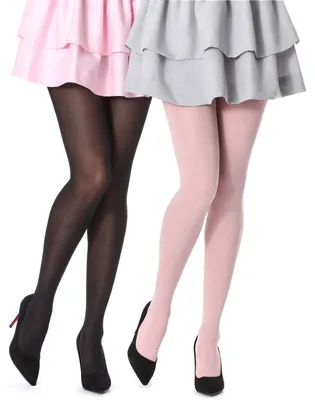 Produktbild von Bellivalini Damen Strumpfhose Mikrofaser 2 Pack 60 DEN BLVFI1002 (Schwarz/Dusty Rose (2Pack), S) .