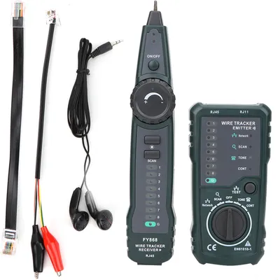 Image de FY868 Testeur de câble de réseau téléphonique RJ45 RJ11 Lan Wire Tracker Kit