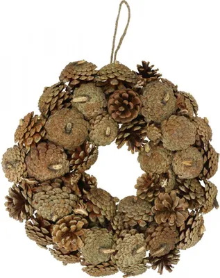 Produktbild von Zapfenkranz Naturdeko Kiefer Türkranz Wandkranz Tischdeko Herbst Weihnachten Ø30cm