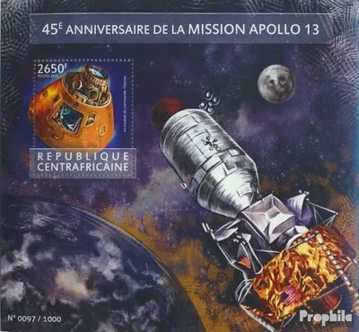 Produktbild von Briefmarken Zentralafrikanische Republik 2015 Mi Block 1343 (kompl. Ausgabe) postfrisch Apollo 13
