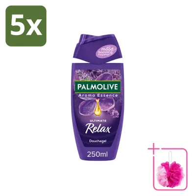 Produktbild von 5 x Palmolive Aroma Essence Douchegel Ultimate Relax - Lavendel & Ylang Ylang - 250 ml - Sparpackung - 5 Stücke