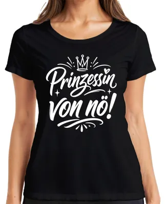 Zdjęcie produktu dla Koszulka damska "Królewska ironia", czarna, rozmiar XXL. (Można też przetłumaczyć jako: Koszulka damska z napisem "Królewska ironia", czarna, rozmiar XXL.)