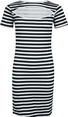 Produktbild von RED by EMP Damen schwarz-weißes kurzes Kleid mit Cut-Out-Ausschnitt M