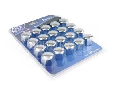 Obrázok produktu pre Sada krytiek na skrutky alebo matice kolies BIMECC, chróm (20ks), BV19-000CR, 19mm