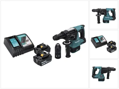 Produktbild von Makita DHR 243 RT Akku Bohrhammer 18 V SDS plus Brushless + 2x Akku 5,0 Ah + Ladegerät