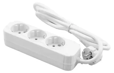 Obrázok produktu pre MediaRange MRCS201, 1,4 m, Vnútorný, Typ F, Plast, Biela, 3 AC zásuvky/AC zásuviek